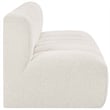 Meridian Furniture Arc Cream Boucle Fabric Modular Sectional