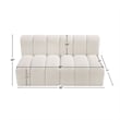 Meridian Furniture Arc Cream Boucle Fabric Modular Sectional