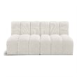Meridian Furniture Arc Cream Boucle Fabric Modular Sectional