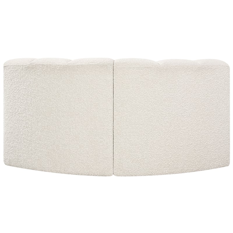 Meridian Furniture Arc Cream Boucle Fabric Modular Sectional