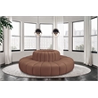 Meridian Furniture Arc Cognac Vegan Leather Modular Sectional