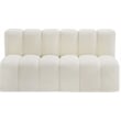Meridian Furniture Arc Cream Vegan Leather Modular Sectional