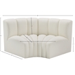 Meridian Furniture Arc Cream Vegan Leather Modular Sectional