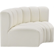 Meridian Furniture Arc Cream Vegan Leather Modular Sectional
