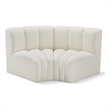 Meridian Furniture Arc Cream Vegan Leather Modular Sectional