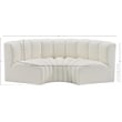 Meridian Furniture Arc Cream Vegan Leather Modular Sectional