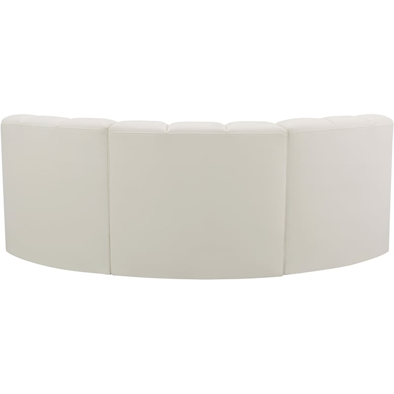 Meridian Furniture Arc Cream Vegan Leather Modular Sectional