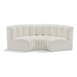 Meridian Furniture Arc Cream Vegan Leather Modular Sectional