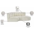 Meridian Furniture Arc Cream Vegan Leather Modular Sectional