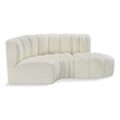 Meridian Furniture Arc Cream Vegan Leather Modular Sectional