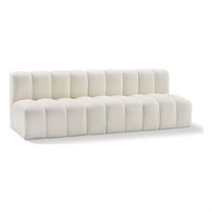 Meridian Furniture Arc Cream Vegan Leather Modular Sectional