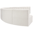 Meridian Furniture Arc Cream Boucle Fabric Modular Sectional