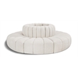 Meridian Furniture Arc Cream Boucle Fabric Modular Sectional