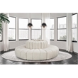 Meridian Furniture Arc Cream Boucle Fabric Modular Sectional