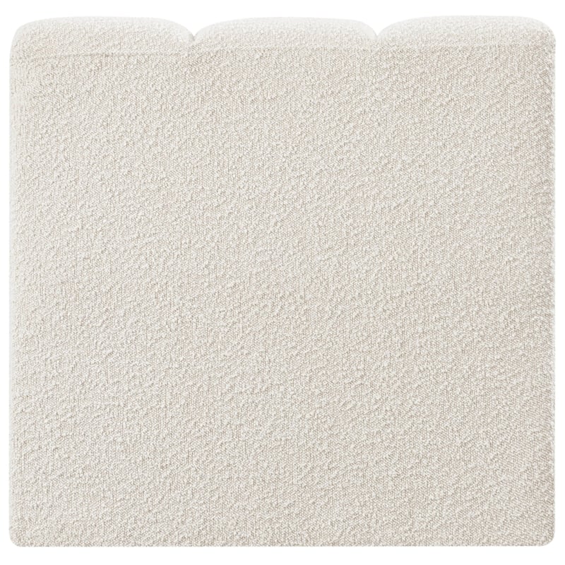 Meridian Furniture Arc Cream Boucle Fabric Straight Chair