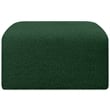 Meridian Furniture Arc Green Boucle Fabric Ottoman