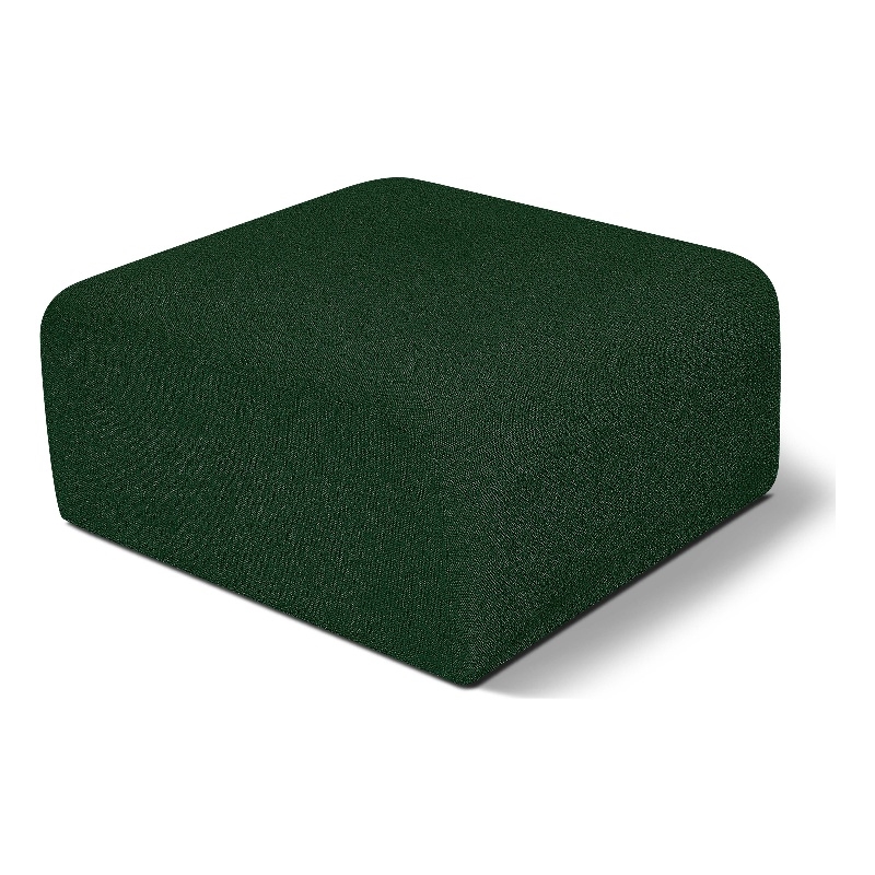 Meridian Furniture Arc Green Boucle Fabric Ottoman