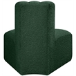 Meridian Furniture Arc Green Boucle Fabric Reverse Corner