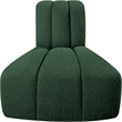 Meridian Furniture Arc Green Boucle Fabric Reverse Corner