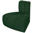 Meridian Furniture Arc Green Boucle Fabric Reverse Corner
