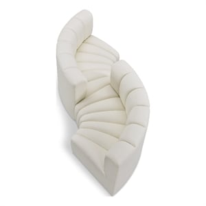 Meridian Furniture Arc Cream Vegan Leather Modular Sectional