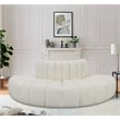 Meridian Furniture Arc Cream Vegan Leather Modular Sectional