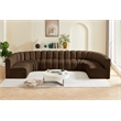 Meridian Furniture Arc Brown Velvet Modular Sectional