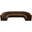 Meridian Furniture Arc Brown Velvet Modular Sectional