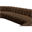 Meridian Furniture Arc Brown Velvet Modular Sectional