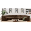 Meridian Furniture Arc Brown Velvet Modular Sectional