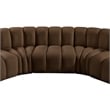 Meridian Furniture Arc Brown Velvet Modular Sectional