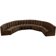 Meridian Furniture Arc Brown Velvet Modular Sectional