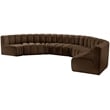 Meridian Furniture Arc Brown Velvet Modular Sectional