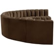 Meridian Furniture Arc Brown Velvet Modular Sectional