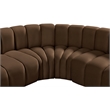 Meridian Furniture Arc Brown Velvet Modular Sectional