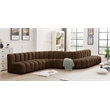 Meridian Furniture Arc Brown Velvet Modular Sectional
