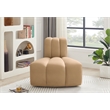 Meridian Furniture Arc Camel Velvet Reverse Corner