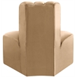 Meridian Furniture Arc Camel Velvet Reverse Corner