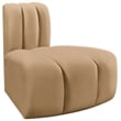 Meridian Furniture Arc Camel Velvet Reverse Corner
