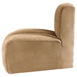 Meridian Furniture Arc Camel Velvet Reverse Corner