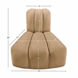 Meridian Furniture Arc Camel Velvet Reverse Corner