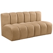 Meridian Furniture Arc Camel Velvet Modular Sectional