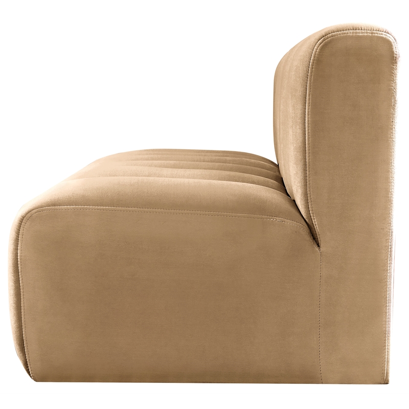 Meridian Furniture Arc Camel Velvet Modular Sectional
