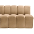 Meridian Furniture Arc Camel Velvet Modular Sectional