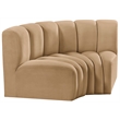 Meridian Furniture Arc Camel Velvet Modular Sectional