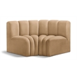 Meridian Furniture Arc Camel Velvet Modular Sectional