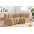 Meridian Furniture Arc Camel Velvet Modular Sectional