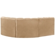 Meridian Furniture Arc Camel Velvet Modular Sectional