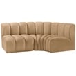 Meridian Furniture Arc Camel Velvet Modular Sectional