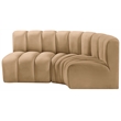 Meridian Furniture Arc Camel Velvet Modular Sectional